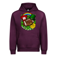 Mauve Wine St. Patrick's Day American Football Urban Hoodie - FaDigitalArtStudio
