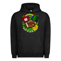 Pigment Black St. Patrick's Day American Football Urban Hoodie - FaDigitalArtStudio