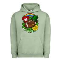Pigment Oil Green St. Patrick's Day American Football Urban Hoodie - FaDigitalArtStudio