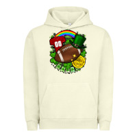 Pigment Pistachio St. Patrick's Day American Football Urban Hoodie - FaDigitalArtStudio