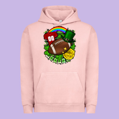St. Patrick's Day American Football Urban Hoodie Designed By Fadigitalartstudio