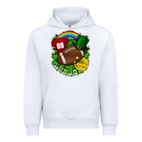 White St. Patrick's Day American Football Urban Hoodie - FaDigitalArtStudio