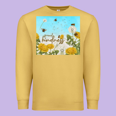 Spread Kindness With Dandelions Premium Sweatshirt Designed By Tumblerdesignbyshophia