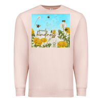 Pale Pink spread kindness with dandelions Premium Sweatshirt - TumblerDesignByShophia