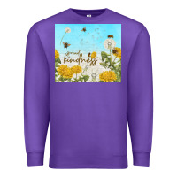Purple spread kindness with dandelions Premium Sweatshirt - TumblerDesignByShophia