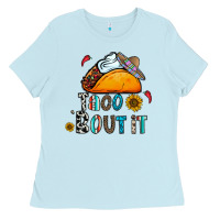 Baby Blue taco bout it Ladies Tee - CowhideDigitalArt