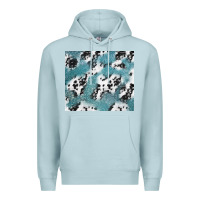 Blue Mist teal glitter and cowhide Premium Hoodie - TumblerDesignByShophia