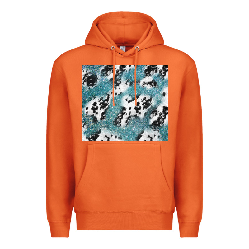 Teal Glitter And Cowhide Premium Hoodie by TumblerDesignByShophia | Teevron