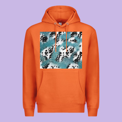 Teal Glitter And Cowhide Premium Hoodie Designed By Tumblerdesignbyshophia