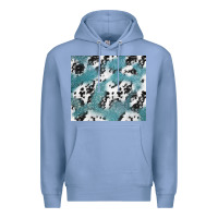 Colony Blue teal glitter and cowhide Premium Hoodie - TumblerDesignByShophia
