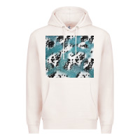 Pale Pink teal glitter and cowhide Premium Hoodie - TumblerDesignByShophia