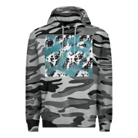 Slate Camo teal glitter and cowhide Premium Hoodie - TumblerDesignByShophia