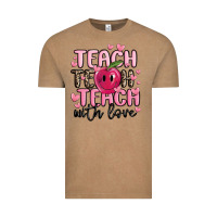 Vintage Coffee teach teach teach with love Vintage Tee - MaliasSmallBusiness