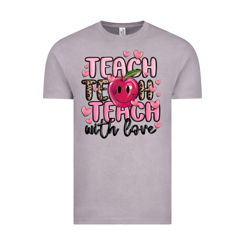 Teach Teach Teach With Love Vintage Tee by MaliasSmallBusiness | Teevron