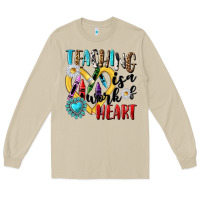 Mushroom teaching is a work of heart Long Sleeve Tee - NancyCooperArtShop
