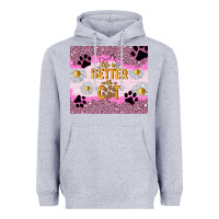 Heather Grey life is better with a cat Heavyweight Hoodie - TumblerDesignByShophia