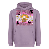 Lavender life is better with a cat Heavyweight Hoodie - TumblerDesignByShophia