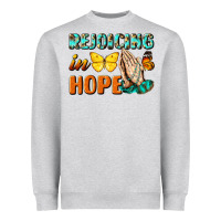 Heather Grey rejoicing in hope Heavyweight Sweatshirt - NancyCooperArtShop