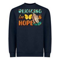 Navy rejoicing in hope Heavyweight Sweatshirt - NancyCooperArtShop