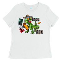 White taco saurus rex Ladies Tee - CowhideDigitalArt