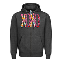 Charcoal Heather Valentine Xoxo Zipper Hoodie - Bettercallsaul