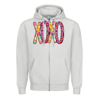 Dove Grey Valentine Xoxo Zipper Hoodie - Bettercallsaul