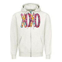Oatmeal Heather Valentine Xoxo Zipper Hoodie - Bettercallsaul