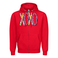 Red Valentine Xoxo Zipper Hoodie - Bettercallsaul