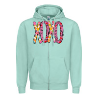 Seafoam Valentine Xoxo Zipper Hoodie - Bettercallsaul