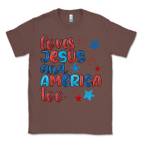 Chestnut love jesus and america too Classic Tee - JahusDesignShop