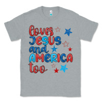Heather Grey love jesus and america too Classic Tee - JahusDesignShop