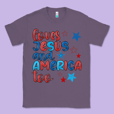 Love Jesus And America Too Classic Tee Designed By Jahusdesignshop
