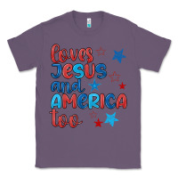 Lavender love jesus and america too Classic Tee - JahusDesignShop