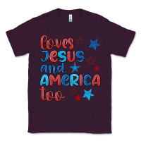 Plum love jesus and america too Classic Tee - JahusDesignShop