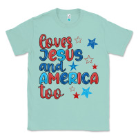 Seafoam love jesus and america too Classic Tee - JahusDesignShop