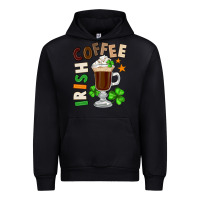 Black Irish coffee St. Patrick's Day Urban Hoodie - FaDigitalArtStudio