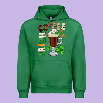 Irish Coffee St. Patrick's Day Urban Hoodie Designed By Fadigitalartstudio