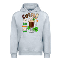 Heather Grey Irish coffee St. Patrick's Day Urban Hoodie - FaDigitalArtStudio