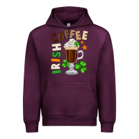 Mauve Wine Irish coffee St. Patrick's Day Urban Hoodie - FaDigitalArtStudio