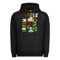 Pigment Black Irish coffee St. Patrick's Day Urban Hoodie - FaDigitalArtStudio
