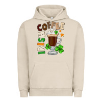 Pigment French Oak Irish coffee St. Patrick's Day Urban Hoodie - FaDigitalArtStudio