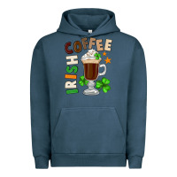 Pigment Midnight Navy Irish coffee St. Patrick's Day Urban Hoodie - FaDigitalArtStudio