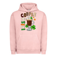 Pigment Salmon Irish coffee St. Patrick's Day Urban Hoodie - FaDigitalArtStudio