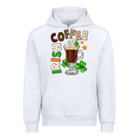 White Irish coffee St. Patrick's Day Urban Hoodie - FaDigitalArtStudio