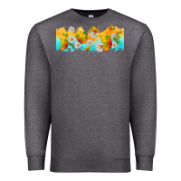 Charcoal Heather butterflies summer Premium Sweatshirt - TumblerDesignByShophia