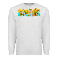 Oatmeal Heather butterflies summer Premium Sweatshirt - TumblerDesignByShophia