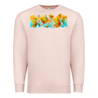 Pale Pink butterflies summer Premium Sweatshirt - TumblerDesignByShophia