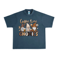 Midnight Navy coffee time gnomies Urban Heavy Tee - MaliasSmallBusiness