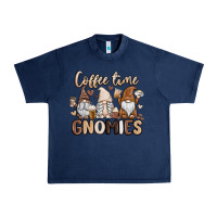 Navy coffee time gnomies Urban Heavy Tee - MaliasSmallBusiness