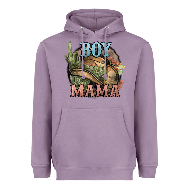 Boy Mama Western Cactus Cowboy Heavyweight Hoodie by HowdyJamesFarm | Teevron